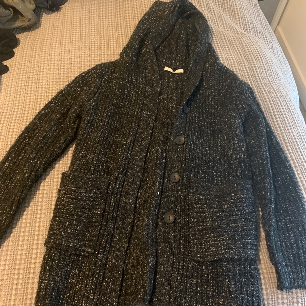 Charcoal grey heavy knit sweater